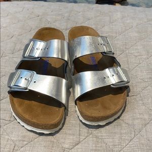 Silver Birkenstocks